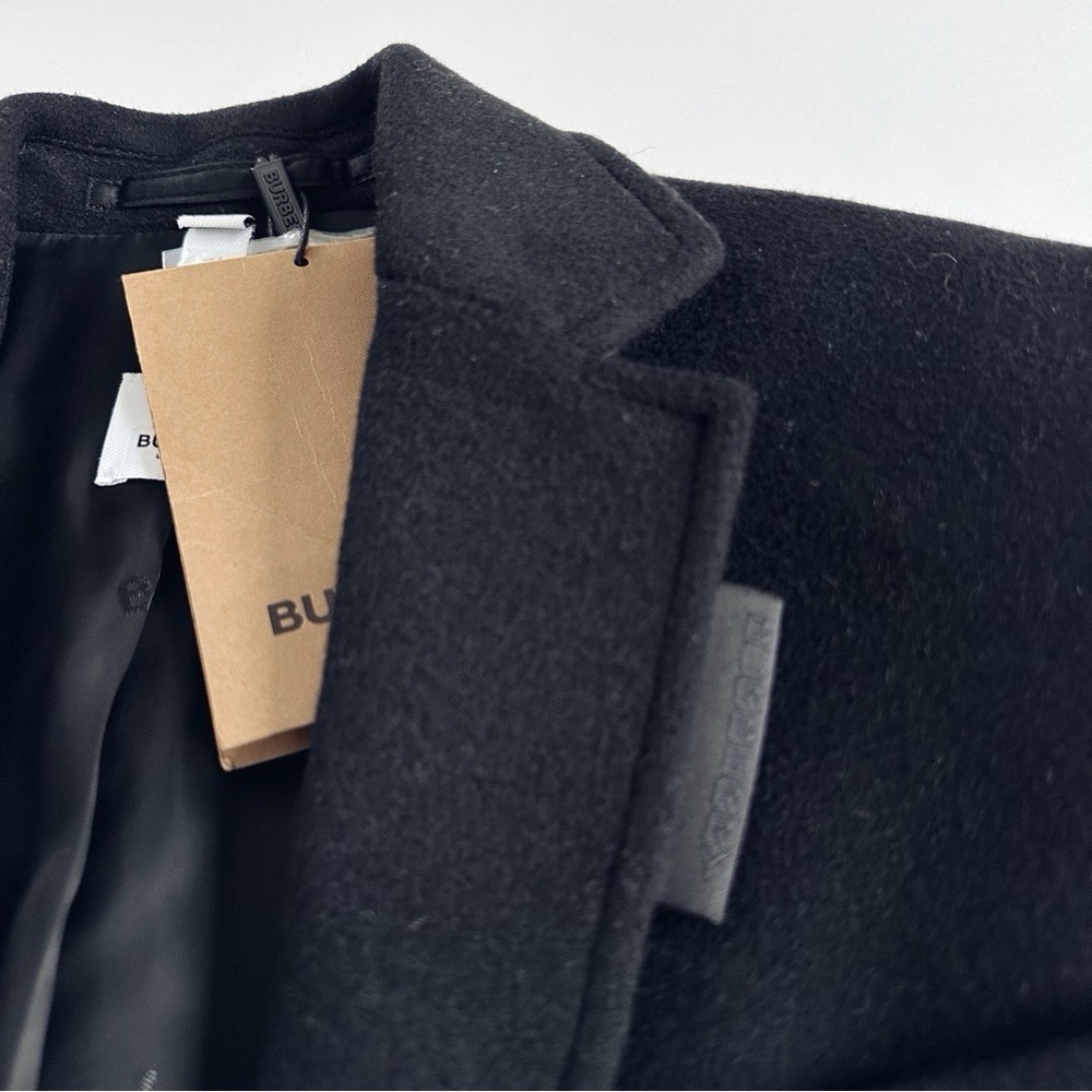 NWT Women’s Burberry Bramley Wool & Cashmere Car Coat Women's Blazer Coat Black - Picture 14 of 14